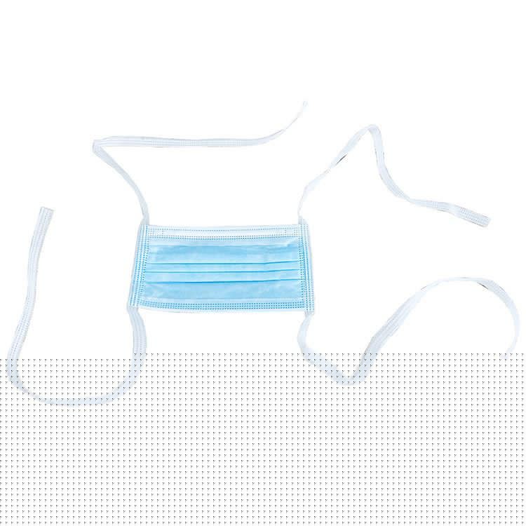 Single Use Tie-on medical mask (90cm strips)